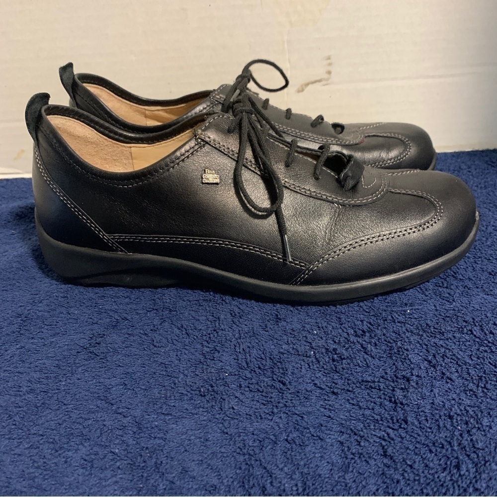 FINN COMFORT Germany Women’s Size 6.5 US  4 1/2  UK Black Leather Manaus Shoes